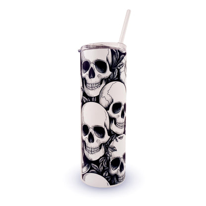 Hogg Glow in the Dark Halloween Travel Mug, Skull Tumbler, 20 oz Insulated Stainless Steel Halloween Coffee Tumbler, Spooky Cups for Adults, Festive Glow in the Dark Skull Coffee Cup