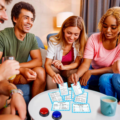 Christian Bible Friendly Feud Game with 2 Answer Buzzers, Family Feud Games Card Game Night Church Group Fun Trivia Quiz for Party Office Class Team Building