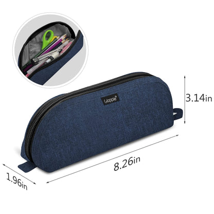 Gloppie Pencil Pouch - Practical Pencil Case, Aesthetic Simple Pencil Bag, Small Pen Holder, Back to School Supplies for Girls Boys, Blue