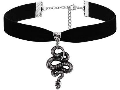 Sacina Gothic Snake Choker Necklace, Snake Necklace for Women, Gothic Goth Choker, Goth Jewelry, Halloween Christmas Jewelry Gift for Women