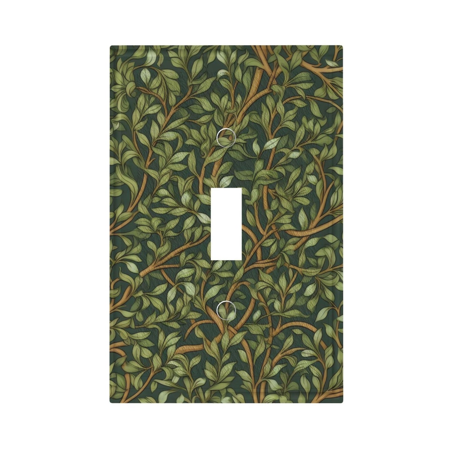 Azjincos Decorative Art Light Switch Covers Morris Leaves Single Toggle Wall Plate Decorative Switchcover Electrical Switchplate