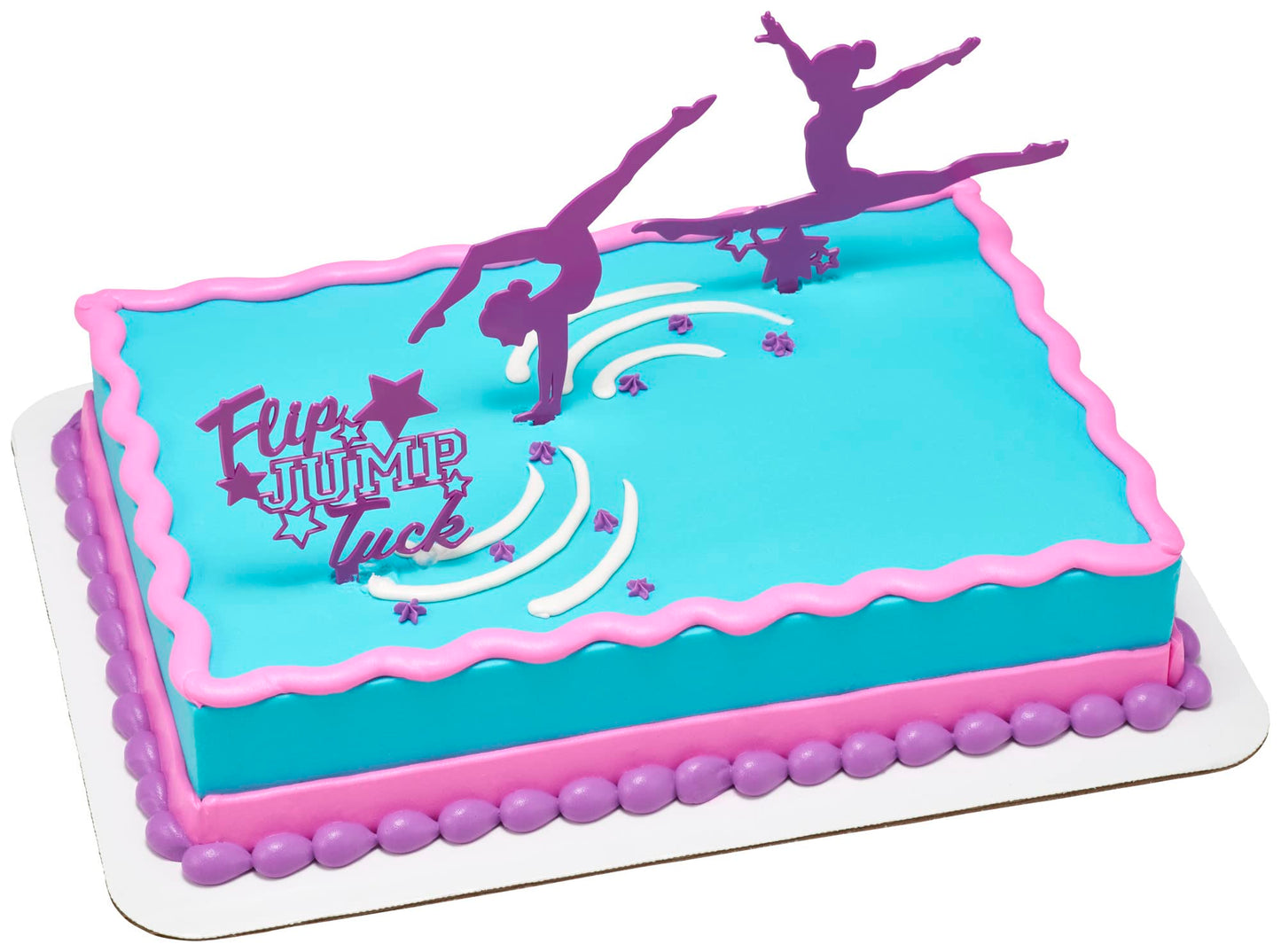 DecoPac 26253 CakeDecorating kit-Flip Jump Tuck Cake and Cupcake Toppers for Birthdays and Parties, 1 SET, Purple