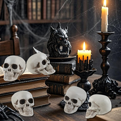 Junware 20 Pcs Halloween Skulls Realistic Looking Skulls Skeleton Head for Halloween Bar Home Table Decoration Model Human Skeleton Statue (1.6 x 1.8 x 2.3 Inches)