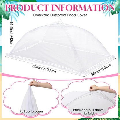 Leitee 3 Pcs Inflatable Serving Bar Kit Includes Salad Buffet Tray with Drain Plug Mesh Food Cover Food Drink Containers and Inflator for Ice Supplies Halloween Party Camping Picnic(Pink)