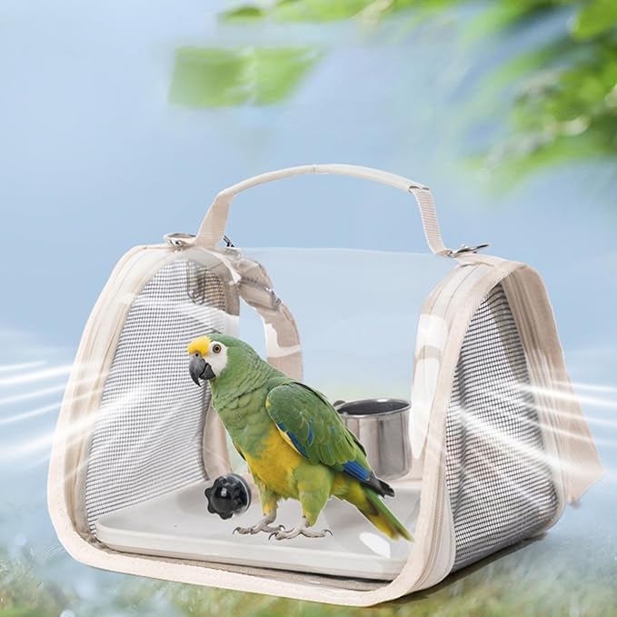 Genérico Parrot Carrier - Bird Backpack with Transport Perch | Parakeet Carrier | Parakeets, Parakeets, Nymphs, Conuros, Cockatiels: Outdoors, Camping, Holidays