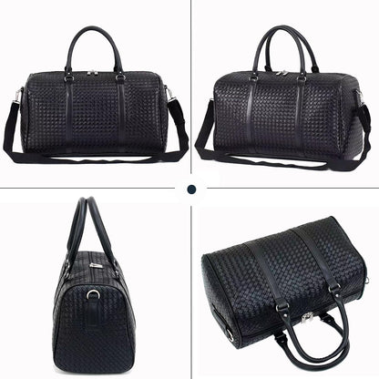 27L Small Travel Duffle Bag Weekender Bags for Women and Men with Shoe Compartment Foldable Waterproof Toiletry Bag Hospital Bags for Labor and Delivery Gym Bag (Black)
