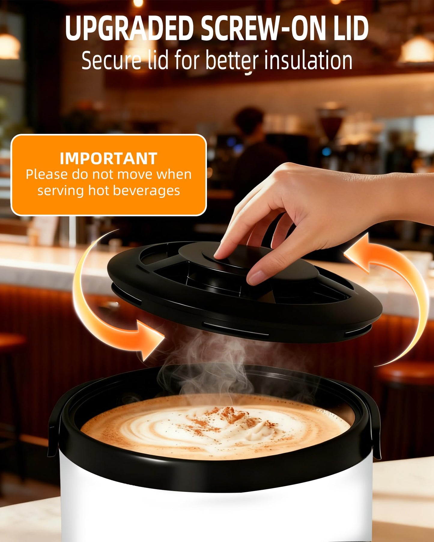 GUSTOCHEF Insulated Beverage Dispenser 3 Gallon,Hot&Cold Drink Dispenser with Spigot,LCD Thermometer,Stainless Steel Triple-Layer Insulation,for Tea Coffee Milk Juice,Party Buffet(Silver, 1 Pack)