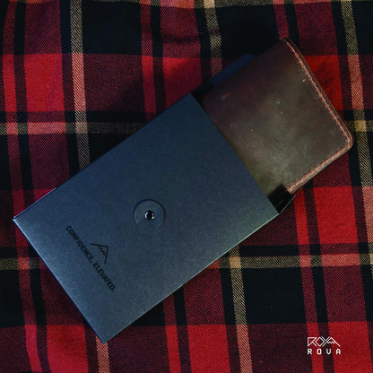 ROVA Field Notes Leather Cover, Full Grain, Fits 3.5" x 5.5" Notebooks, Crafted in the USA, Pocket Journal Cover for Everyday Carry with Pen Holder