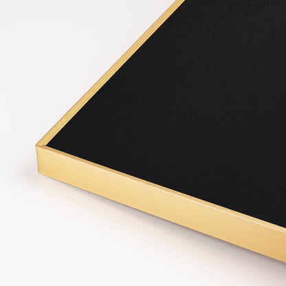 Lightomorrow Bulletin Board 30 x 20 inches, Black Pin Board, Golden Aluminum Framed Fabric Cork Board with 10 Push Pins