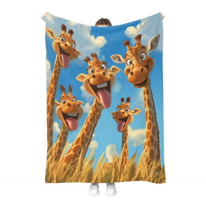 Hohoto Giraffe Blanket for Adults Women Men Girls Boys Birthday Christmas Halloween Easter Father's Day Dad Husband Boyfriend Son Throw Blanket 50"x60"