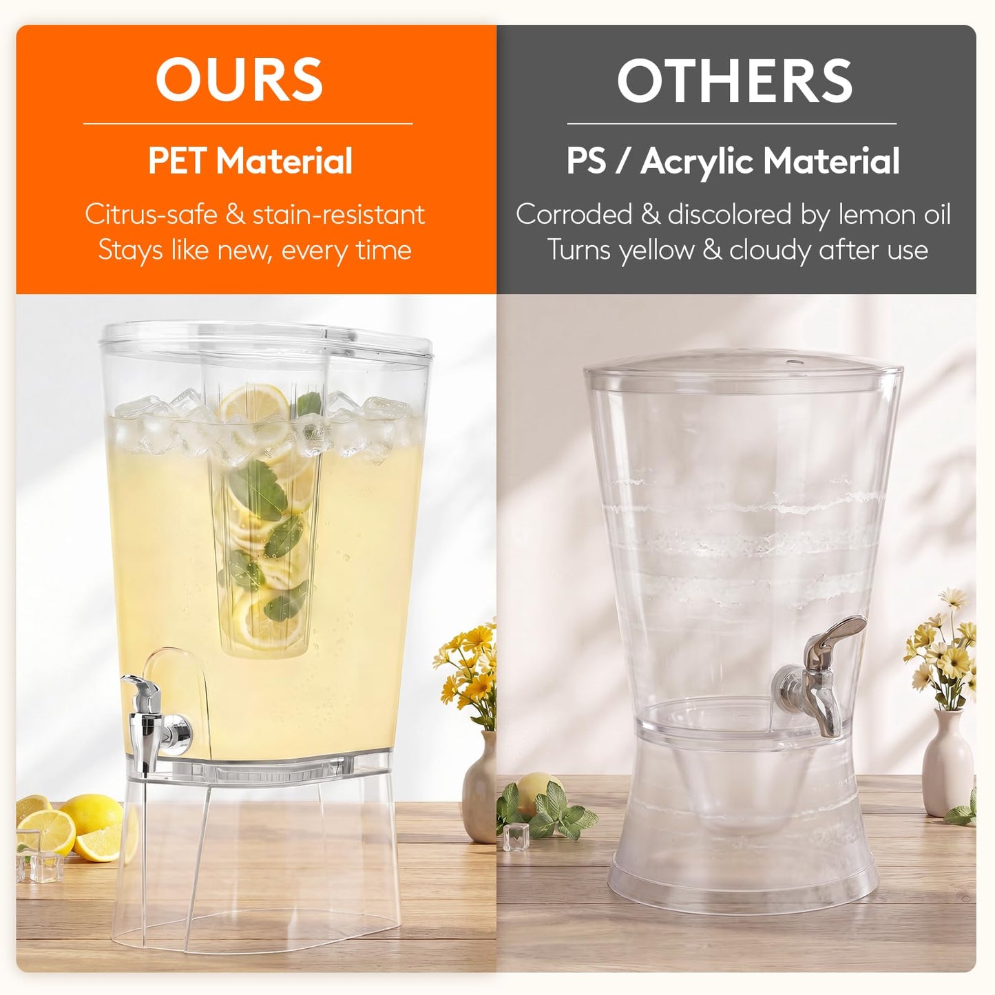 Lifewit 3 Gallon Drink Dispenser for Parties, Large Plastic Beverage Container with Fruit Infuser & Leak-Proof Spigot, BPA Free Water Pitcher for Juice/Tea/Lemonade - Ideal for Bar & Outdoor
