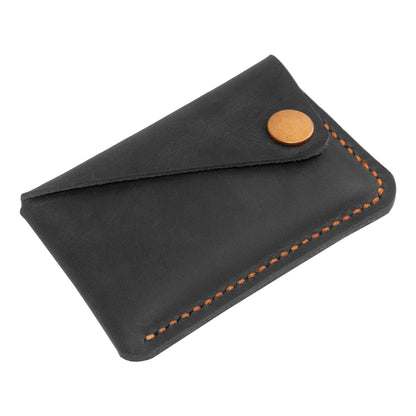 Turbosnail Leather Card Holder, Credit Card Wallet, Front Pocket Wallet, Slim Wallet, Cardholder Wallet, Credit Card Holder, Minimalist Wallet, Fathers Day Gift (Black)