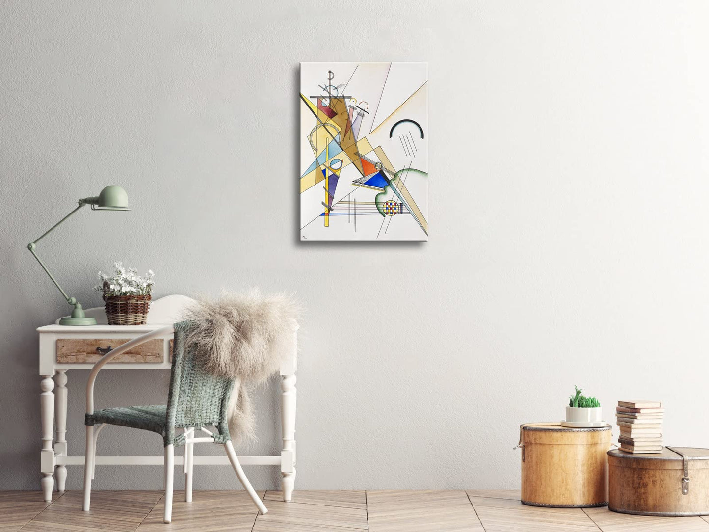 Wieco Art Framed Canvas Wall Art Composition VII, 1913 by Wassily Kandinsky Classic Abstract Famous Paintings Reproductions Canvas Wall Art for Home Decoration
