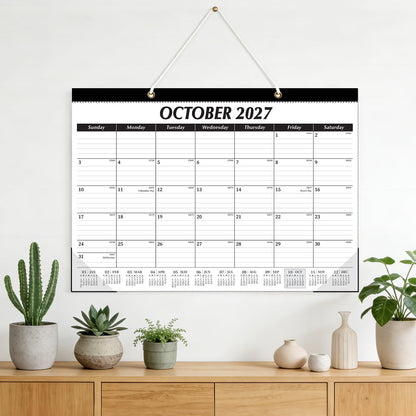 ZTX Desk Calendar 2026-2027, 18 Months Calendar Runs from July 2026 to December 2027, 17" x 12" Large Calendars 2026-2027 Monthly Planner with Plastic Cover for Teacher Home Desk Top