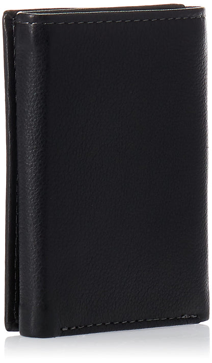 Timberland mens Leather Trifold With Id Window Wallet, Black, One Size US