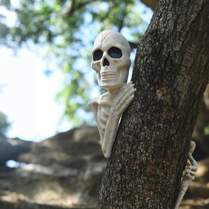 Seasons 14" Halloween Skeleton Tree Peeker for Outdoor Yard Garden Decoration