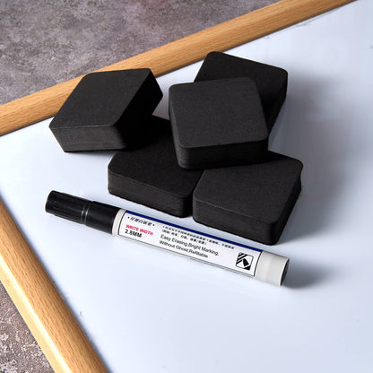 Favourde 48 Pack Magnetic Whiteboard Dry Erase Erasers Chalkboard Cleansers for Classroom, Home and Office (Black)