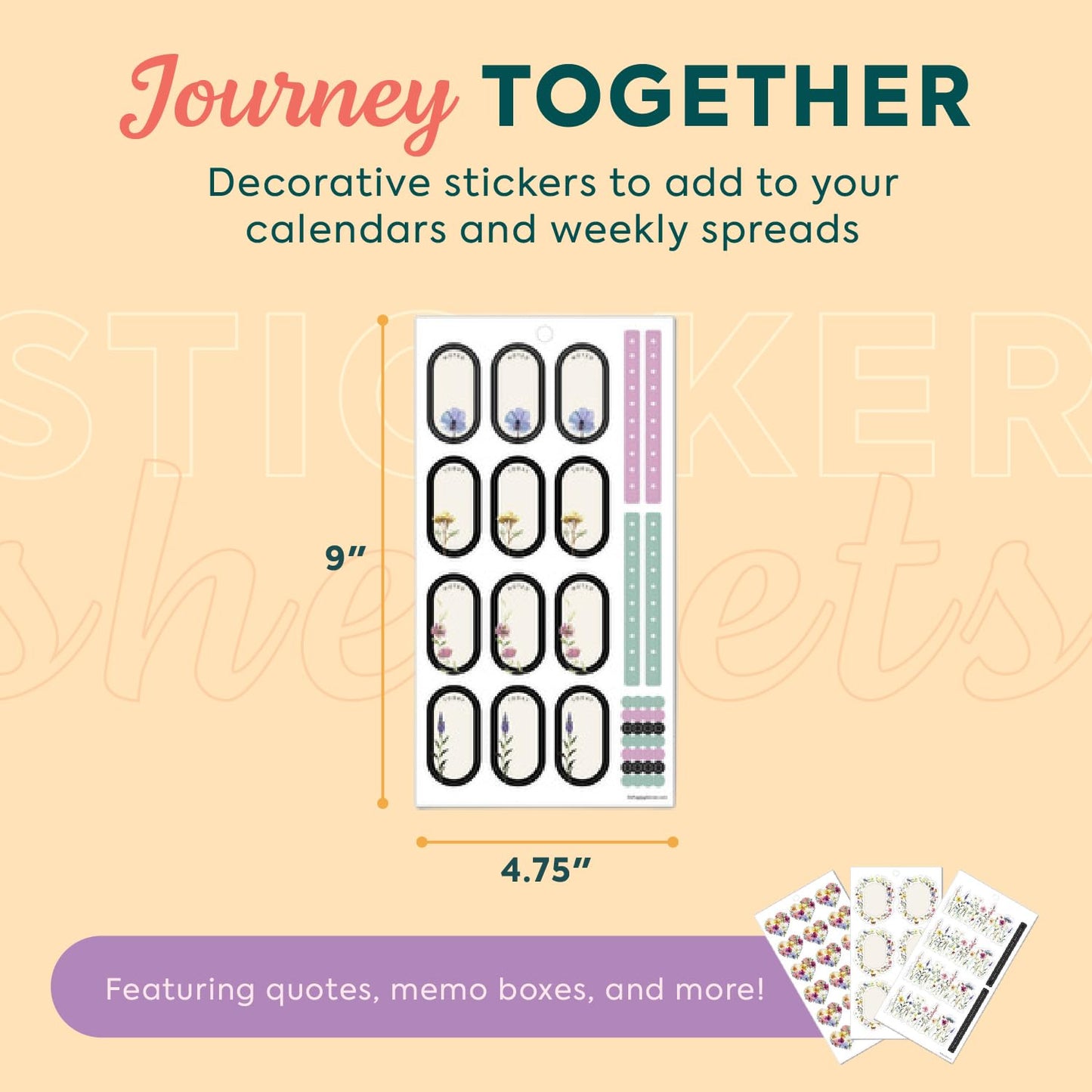Happy Planner Blooming Romance 30-Sheet Classic-Size Sticker Pack for Wedding Planning