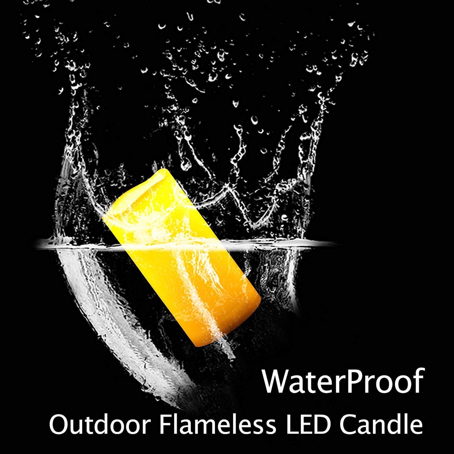 2 PCS 8" Waterproof LED Flameless Timer Candles, 1000 Hours Long Battery Life/Flickering Battery Operated Electric Outdoor LED Large Pillar Candle for Outside Lantern Festival Decor etc.