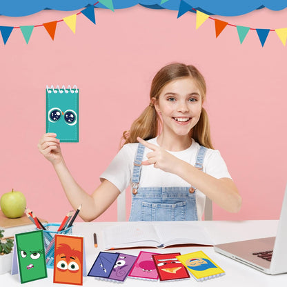 Junyaoii 12 UV Pens and 12 Cartoon Notebooks for Children's Birthday Party Favors, Boy & Girl Party Gift Bag Stuffers, Advent Calendar Birthday Decoration