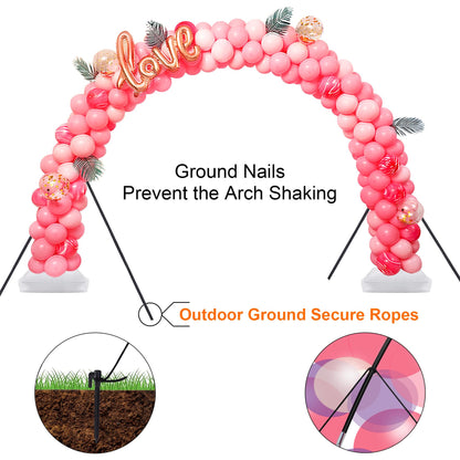 Chamvis Balloon Arch Kit, 9FT Height & 10FT Width Adjustable Balloon Arch Stand Frame Garland Stand: Wedding Baby Shower Birthday Photo Backdrop