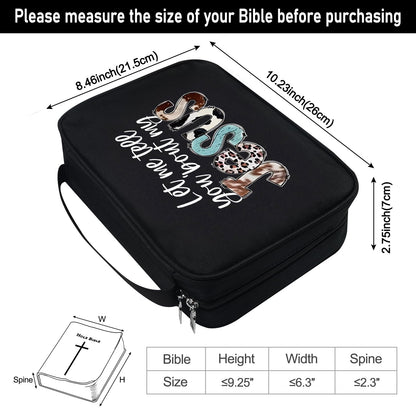Bible Cover Case for Women & Men, Bible Study Supplies Book Covers with Zipper for Journaling/NIV/ESV/KIV, Carrier Tote Bag Carrying Case with Strap for Teens Travel/Church Bible Study