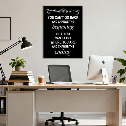 DINGFUN Motivational Office Wall Decor Inspirational Poster Wall Art Inspiring Success Quotes for Home Positive Theme Picture Painting Artwork for Bedroom Workplace Gym Ready to Hang [18''Wx24''H]