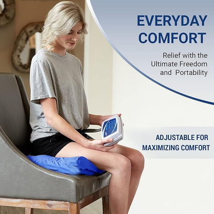 M PAIN MANAGEMENT TECHNOLOGIES Alternating Pressure Wheelchair Cushion by MobiCushion - Pneumatic Air Pillow - Relief for Pressure Sores - Blue