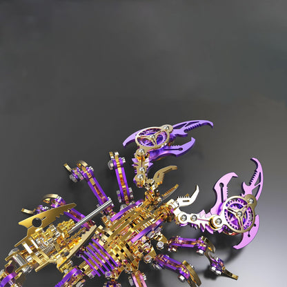 Metalkitor Scorpion 3D Metal Puzzles Kits for Adults Teens – 454 Pcs – Mechanical Assembly Models – 4 Hours to Build – Ideal for Gifts and Decorations (Gold Purple)