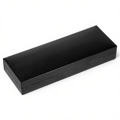 Alrhso Pen Gift Box Empty Leather Pen Box Gift Long Single Pens Cases Fancy Rectangle Sketching Collection Boxes for Women Men Birthday Business Office Supplies, Black