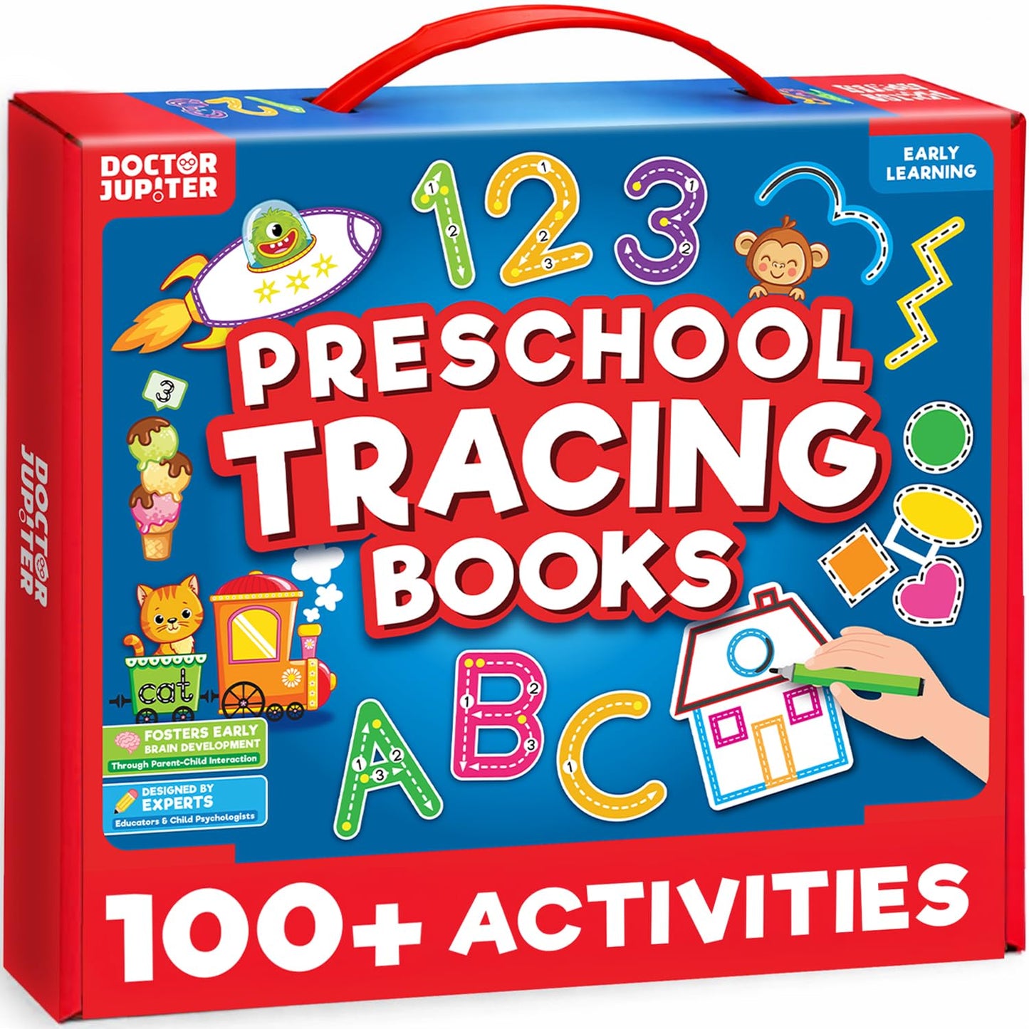 Doctor Jupiter Preschool Tracing Books for Toddlers, 3+ Year Old Kids — Learning Activity Books, Educational Toys, 100+ Wipe Clean Preschool & Kindergarten Activities