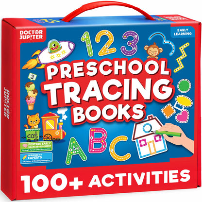 Doctor Jupiter Preschool Tracing Books for Toddlers, 3+ Year Old Kids — Learning Activity Books, Educational Toys, 100+ Wipe Clean Preschool & Kindergarten Activities