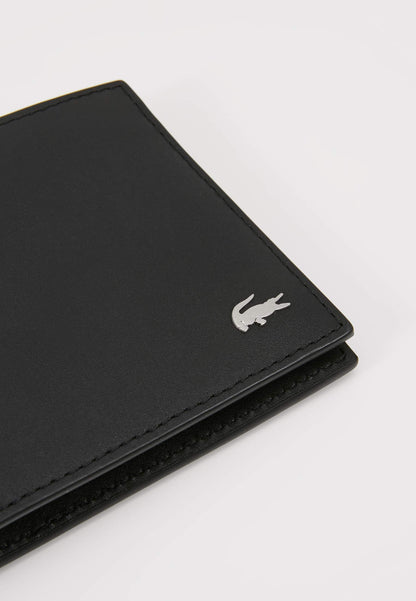 Lacoste Men's FG Small Billfold Wallet, Black, One Size