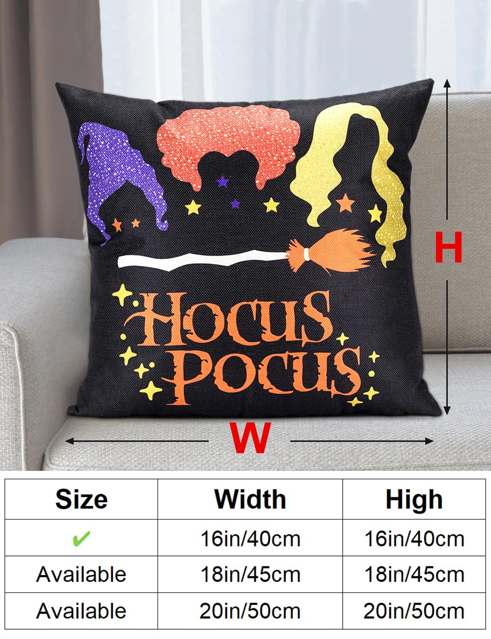 Halloween Decorations Set Of 4 Double-Sided Print Pillow Covers 16" x 16", with 8 Cute Halloween Decor Patterns, Elegant Invisible Zipper, Soft Linen Throw Pillow Covers for Outdoor & Indoor Use