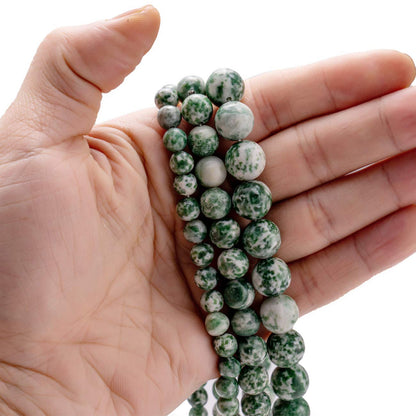 BEADIA Natural African Jade Stone Round Loose Semi Gemstone Beads for Jewelry Making 6MM 61PCS