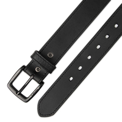 Levi's Men's Casual Leather Belt, Matte Black, Medium (34-36)