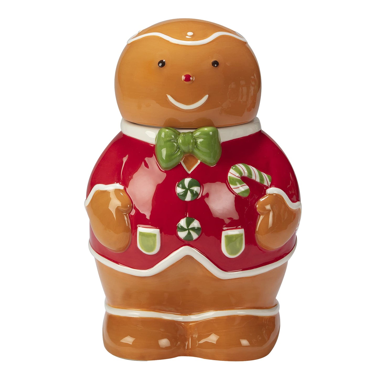 Certified International Holiday Magic Gingerbread 3-D Cookie Jar, 72 oz.
