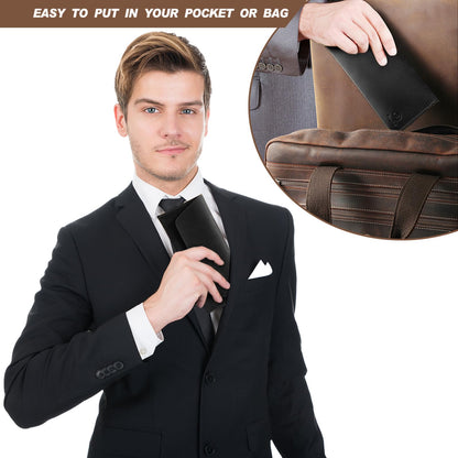 Ringsun Genuine Leather Cash Envelopes, Reusable Budget Envelope, Retro Clutch Wallet, Minimalist Wallet for Men & Women, Black