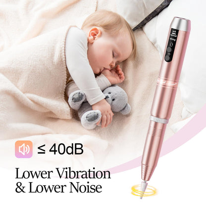 20000RPM Electric Nail Drill Compact Portable Efile Professional Manicure Pedicure Nail File Drill Kit for Acrylic, Gel Nails and Home Salon Use
