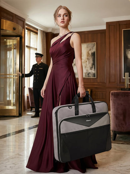 Mancro Garment Bags for Travel, Suit Bag Travel Fits 5 Suits with Shoe Pocket, Wrinkle Free Carry on Garment Bags for Hanging Clothes with Luggage Sleeve, Waterproof Suit Garment Bag for Men Women