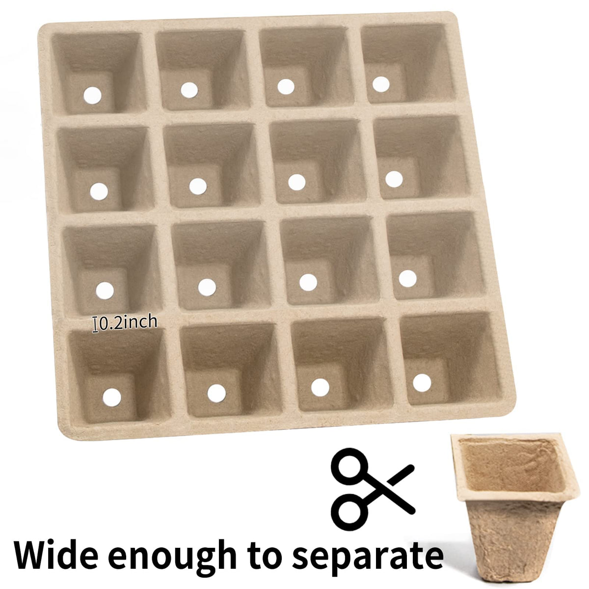 SYITCUN 320 Cells Seed Starter Tray, 20 Pack Seed Starter Kit, Peat Pots for Seedlings with 200 Plant Labels, 2 Seed Planting Tool and 1 Spray Bottle