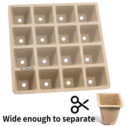 SYITCUN 320 Cells Seed Starter Tray, 20 Pack Seed Starter Kit, Peat Pots for Seedlings with 200 Plant Labels, 2 Seed Planting Tool and 1 Spray Bottle