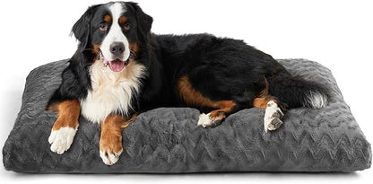 EHEYCIGA XXL Washable Dog Bed for Crate 47x29 Inch, Kennel Pad for Extra Large Dogs Up to 100 lbs, Plush and Comfy Pet Sleeping Mat, Charcoal