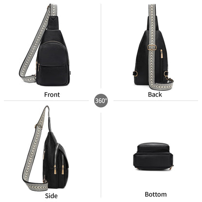 SENDEFN Sling Bag Crossbody Bags for Women Cross Body Purse Leather Fanny Pack Chest Bag for Travel