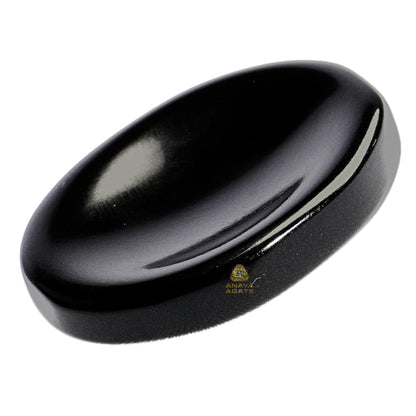 Anaya Agate Black Obsidian Worry Stones Certified Crystal Thumb Worry Stone for Anguish, Relaxing and Soothing Balance Stones for Meditation, Stress Relief Crystals and Healing Stones for Men, Women
