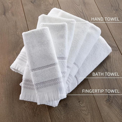 SKL Home Casual Fringe Bath Towel Set