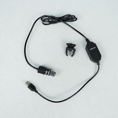 Small Aquarium Heater, USB 10W Adjustable Mini Fish Tank Heater with External Temperature Controller, Overheating Protection, Used for 0.5-1 Gallon Tank (Quartz)