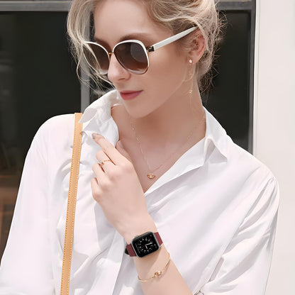 Italy Genuine Leather Bands Women Men Compatible with Apple Watch 38mm 41mm 40mm 42mm 44mm 45mm 46mm 49mm, iWatch Straps Smartwatch Replacement Band for Ultra SE 3/2/1 Series 11 10 9 8 7 6 5 4 3 2 1
