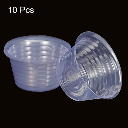 MECCANIXITY Plant Pot Saucer 6 Inch Plastic Round Flower Drip Tray for Indoor Outdoor, Clear Pack of 10