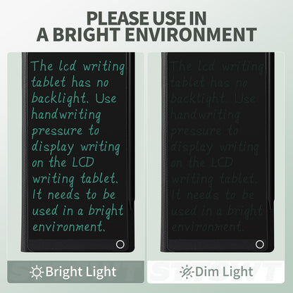 LCD Writing Tablet for Adults: 6.5 Inch with Leather Case Full Screen Reusable Digital Notepad Portable Use for Office Study Teaching